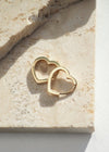14k gold - Heart Huggies Hoops - Earring - LanaBetty