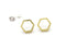 Hexagon Stud Earrings - Brass - Earring - LanaBetty