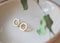 Hexagon Stud Earrings - Brass - Earring - LanaBetty