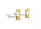 Thick Rectangle Stud Earrings - Earring - LanaBetty