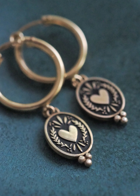 Swoon Hoop Earrings (18mm) - Gold Filled