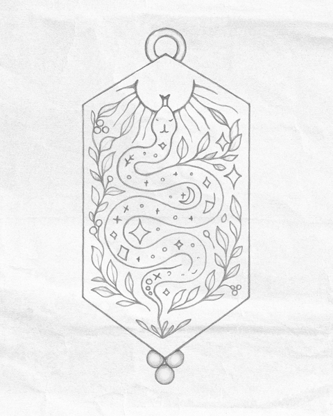 Mantra | Renew and Rise (Snake) Necklace - 24"