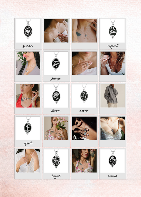 Three Mantra Charm Necklace - Gold Filled