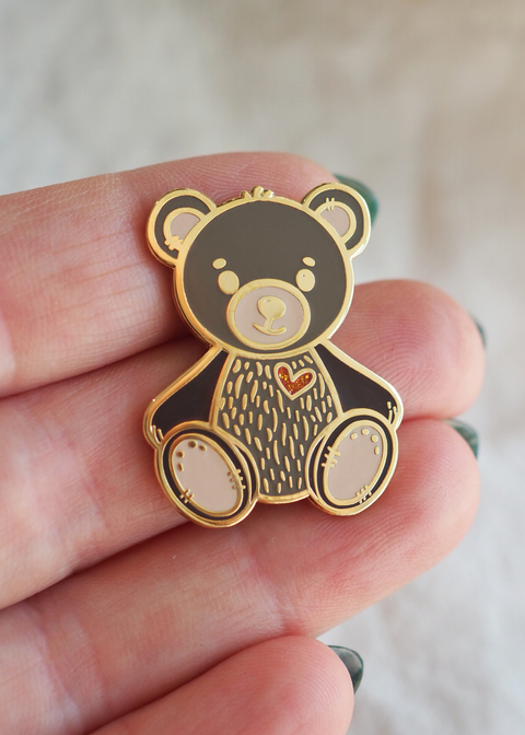 Espresso Bear - Lapel Pin