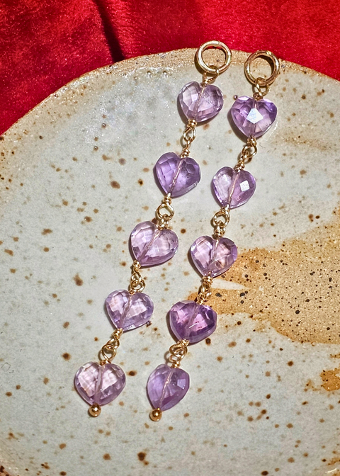 Heartline Drops - Amethyst