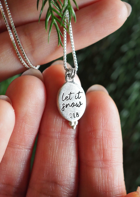 Let it Snow - Snowflake Necklace 18"