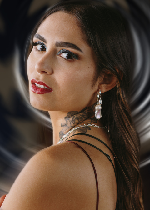 Reverie Pearl Hoop Earrings