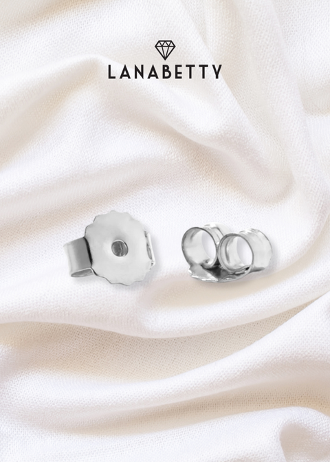 Heart Outline Stud Earrings - Silver