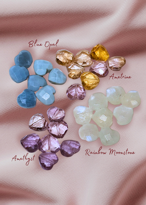 Heartline Drops - Rainbow Moonstone