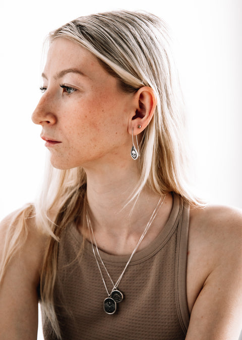 Mantra | Rewrite Your Story | Long Dangle Earrings