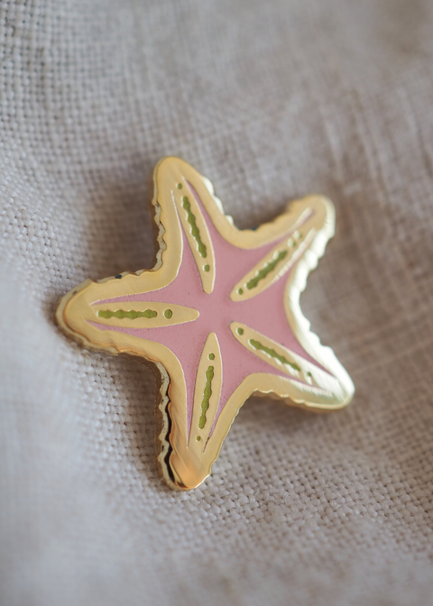 Tiny Pink Starfish - Glow-in-the-Dark - Lapel Pin
