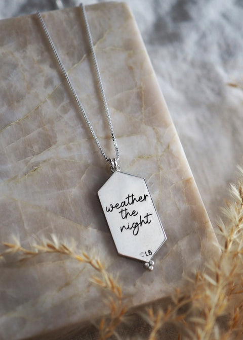 Mantra | Weather The Night (Moon) Necklace - 24"