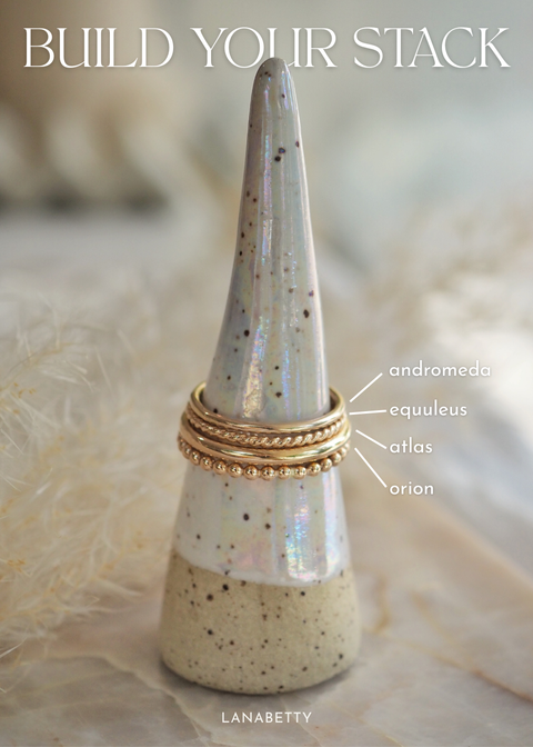 Orion Beaded Stacking Ring