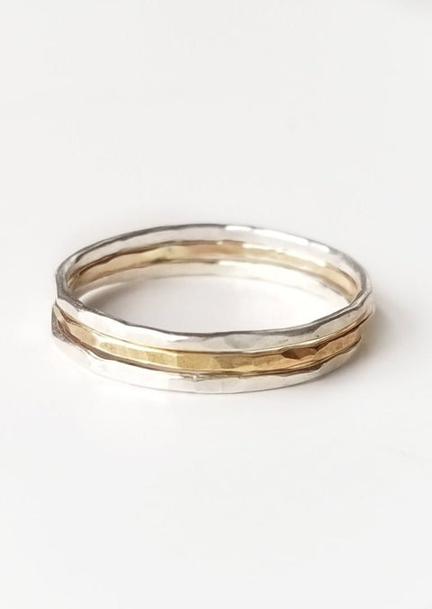 Caelum Hammered Stacking Ring