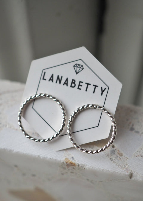 Diameter Stud Earrings