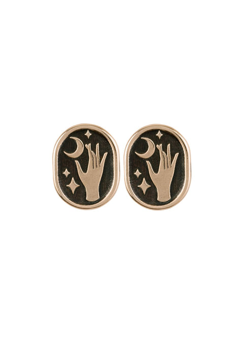 Mantra | Divine Hand Stud Earrings