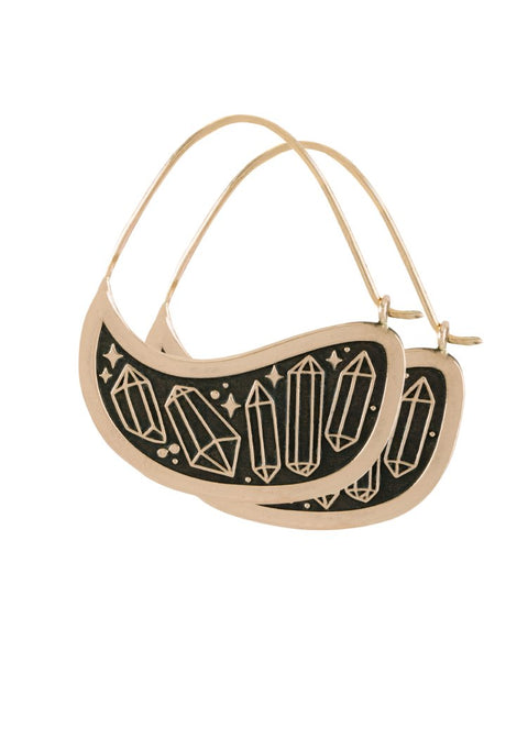 Mantra | Shine Bright Large Swoop Earrings