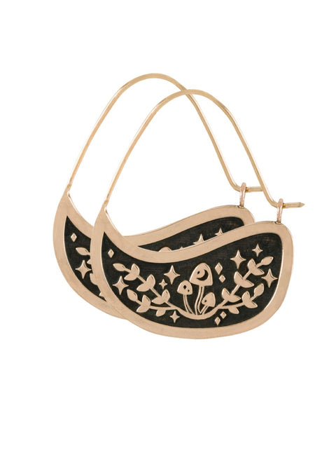 Mantra | Transform Mushroom Large Swoop Earrings