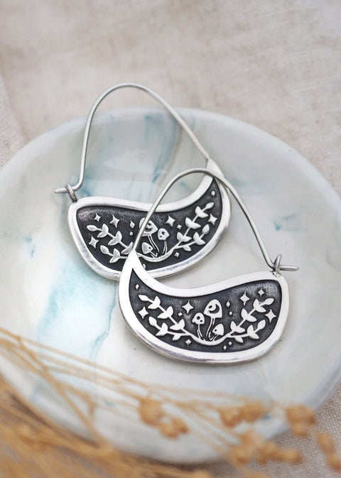 Mantra | Transform Mushroom Large Swoop Earrings