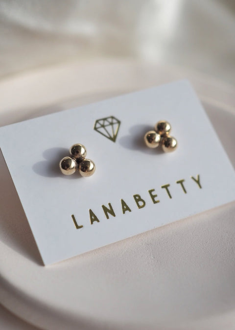 Triad Dot Stud Earrings