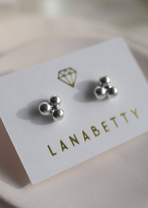 Triad Dot Stud Earrings