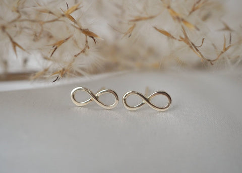 14k Gold - Infinity Stud Earrings - Earring - LanaBetty