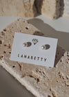 14k Gold - Small Pearl Stud Earrings - Earring - LanaBetty