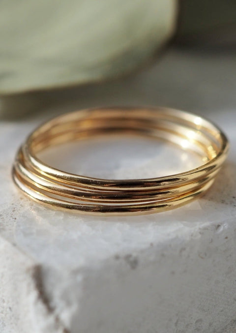 14k Gold - Smooth Stacking Ring - Ring - LanaBetty