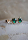14k Gold - Vega Emerald Stud Earrings - Earring - LanaBetty