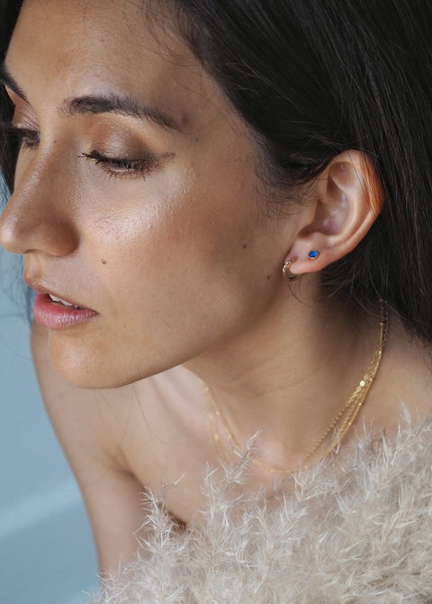 14k Gold - Vega Ruby Stud Earrings - Earring - LanaBetty