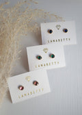 14k Gold - Vega Sapphire Stud Earrings - Earring - LanaBetty