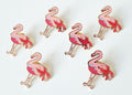 Friendly Flamingo Lapel Pin - Sparkle Pink