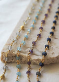 Beaded Gemstone Chain Bracelet - Gold Filled - Bracelet - LanaBetty