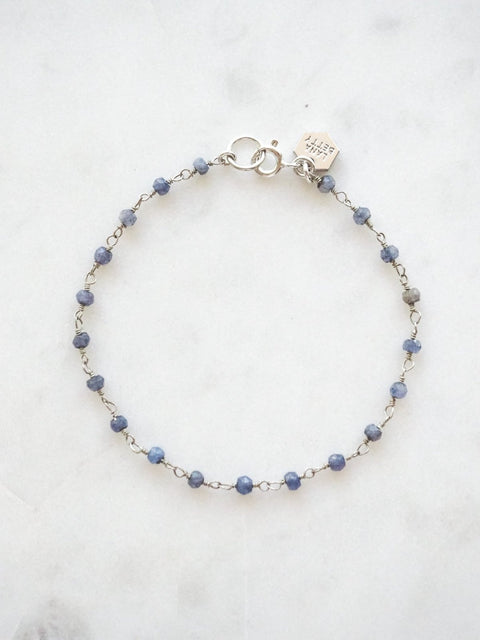 Beaded Gemstone Chain Bracelet - Sterling Silver - Bracelet - LanaBetty