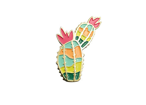 Cactus Lapel Pin - Sunset - lapel pins - LanaBetty