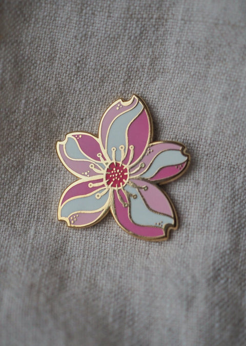 Cherry Blossom Lapel Pin - lapel pins - LanaBetty