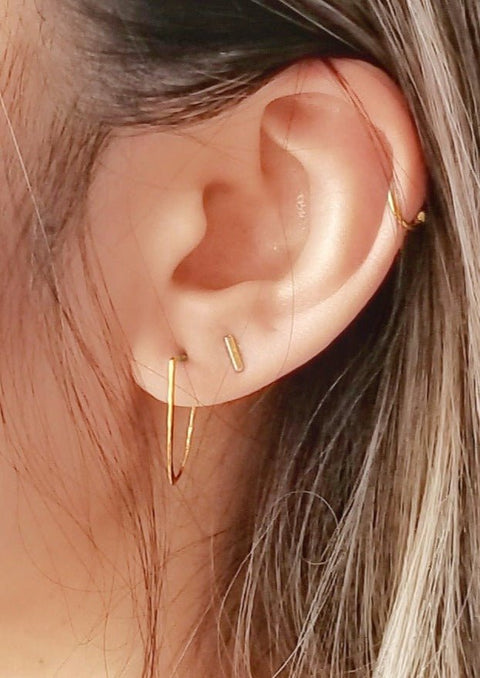 Crescent Hoop Earrings - Earring - LanaBetty
