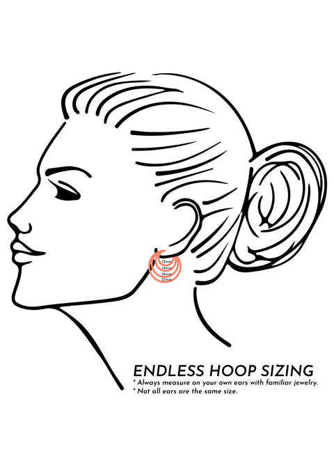 Endless Sleeper Hoop Earrings - Multiple Sizes - Earring - LanaBetty