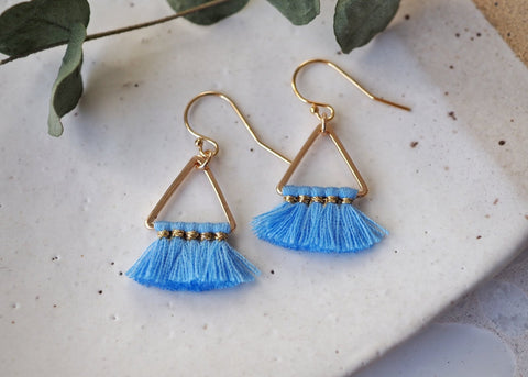 Fortune Triangle Tassel Earrings - Earring - LanaBetty