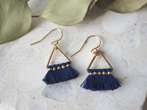 Fortune Triangle Tassel Earrings - Earring - LanaBetty