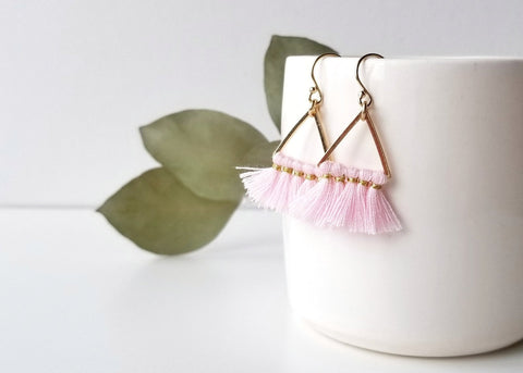 Fortune Triangle Tassel Earrings - Earring - LanaBetty