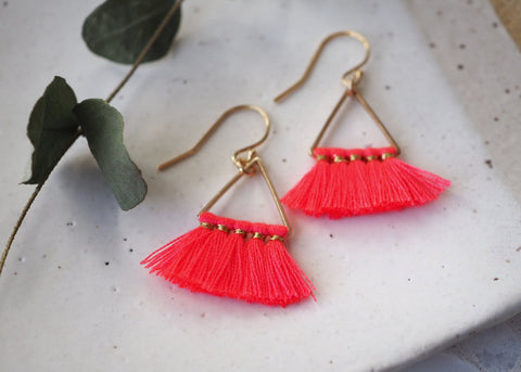 Fortune Triangle Tassel Earrings - Earring - LanaBetty
