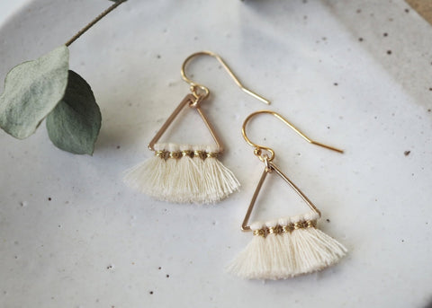 Fortune Triangle Tassel Earrings - Earring - LanaBetty