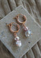 Gravity Hoops - Dangle Pearl Earrings (13mm) - Rose - Earring - LanaBetty