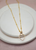 Heart Outline Choker Necklace - 16" - Gold Filled - Necklace - LanaBetty
