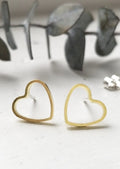 Heart Outline Stud Earrings - Earring - LanaBetty