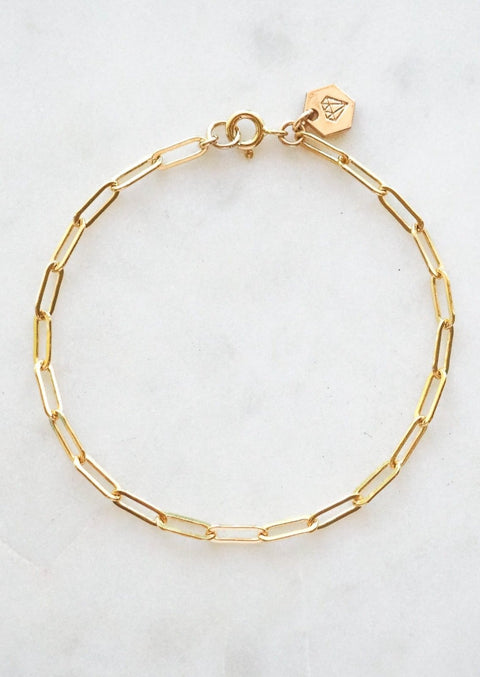 Heavy Paperclip Chain Bracelet - Gold Filled - Bracelet - LanaBetty
