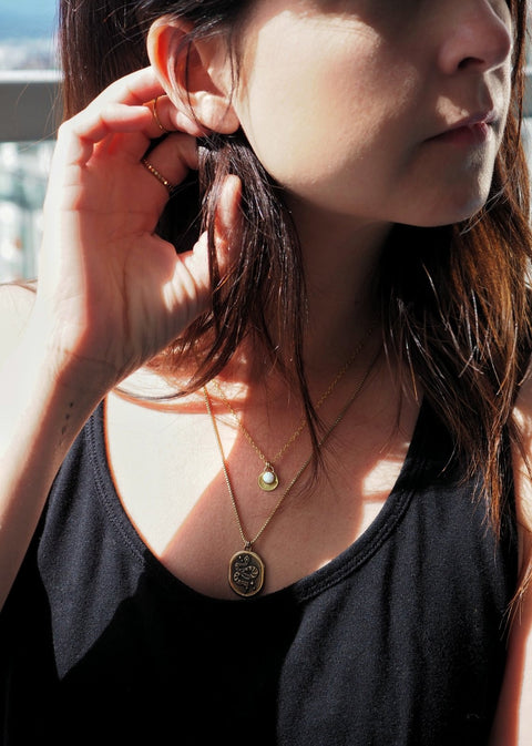 Horizon Necklace - Gold Filled - Opal - Necklace - LanaBetty