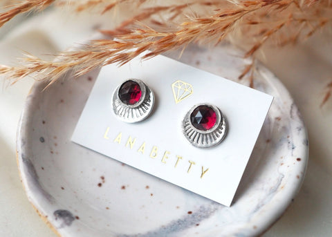 Horizon Stud Earrings - Sterling Silver - Earring - LanaBetty