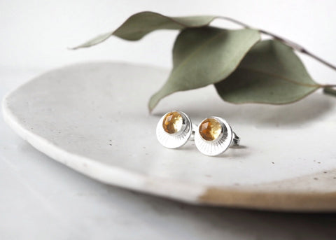 Horizon Stud Earrings - Sterling Silver - Earring - LanaBetty